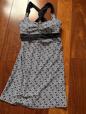 Title Nine Black and White Printed Mini Dress